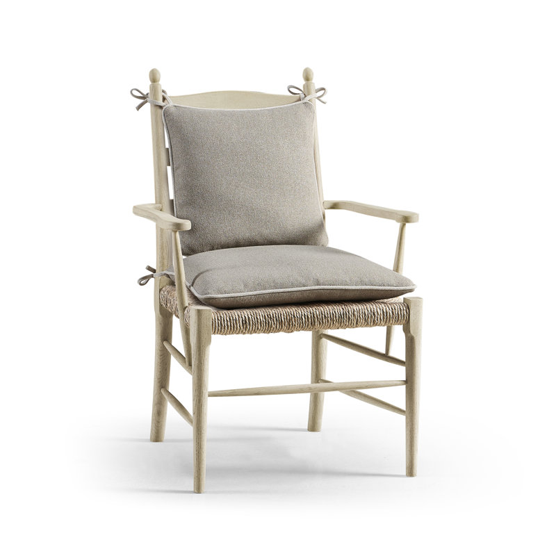 Doppler 19'' H Fabric Upholstered Oak Armchair, Stripped Oak