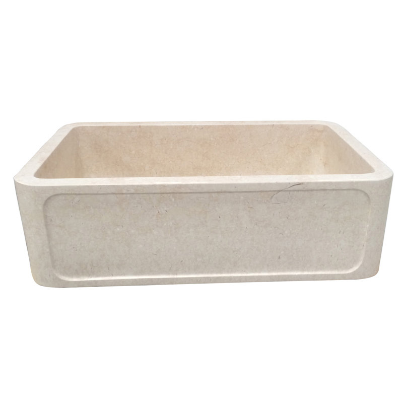 Chardonnay 33'' L Single Bowl Engineered Stone Kitchen Sink