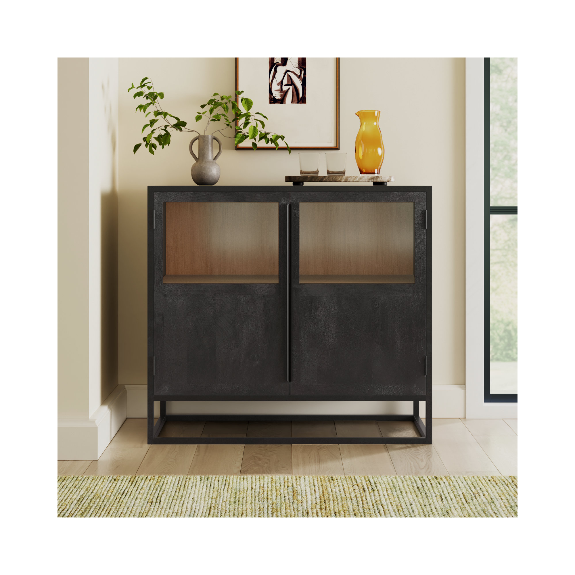 Clementine Accent Cabinet, Black