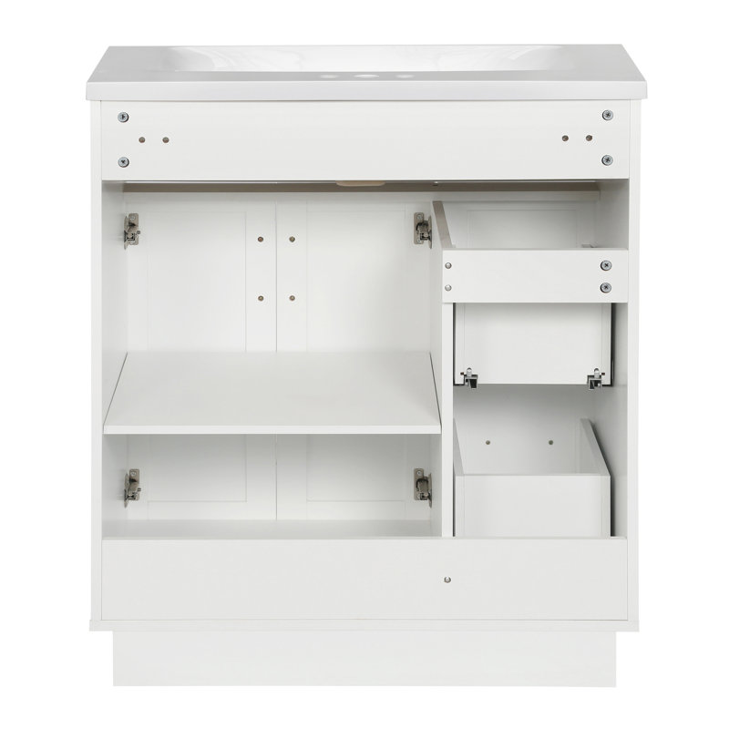 Meuble-lavabo 2 tiroirs 30 po à 2 tiroirs avec plateau en céramique
