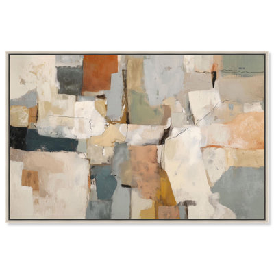 Impression sur toile Color Field Intersect IV par Art Remedy, cadre argenté, 54 x 36