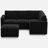 Aubade L-Shape Sectional Sofa Storage Couch With Removable Ottomans-497180722