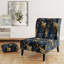 Fauteuil de chambre rembourré bleu Mystical