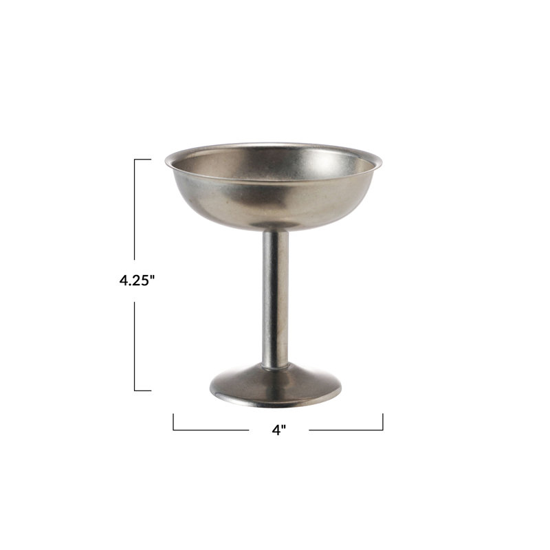 Verre / plat à pied en acier inoxydable, 5 oz