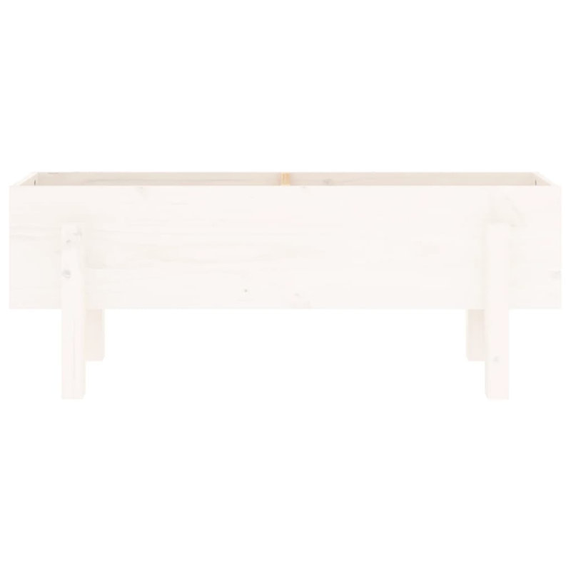 Meenakshi Wood Raised Garden Bed, Pine, 38cm H x 101cm W x 30cm D, White