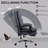 Microfibre Massage Office Chair, Heated Reclining Chair With Footrest, Dark Gray