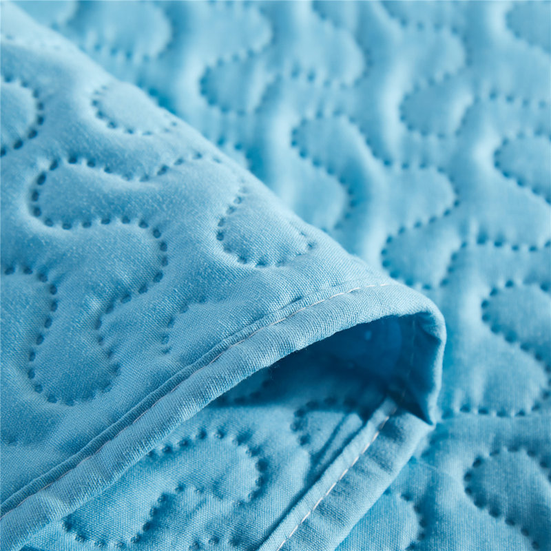 Jersey Knit Quilt, King Quilt + 2 Pillow Cases, Sky Blue