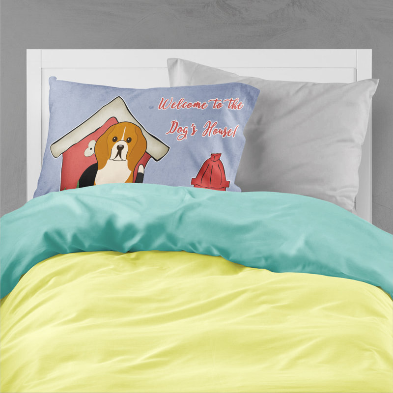 Taie d’oreiller chien house, Beagle tricolore