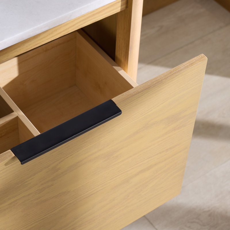Meuble-lavabo double 72 po Gabrietta, Naturel