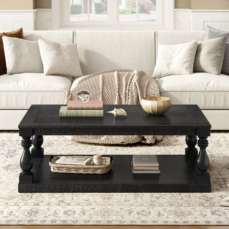 Table basse Modern Minimalist Farmhouse, Noir