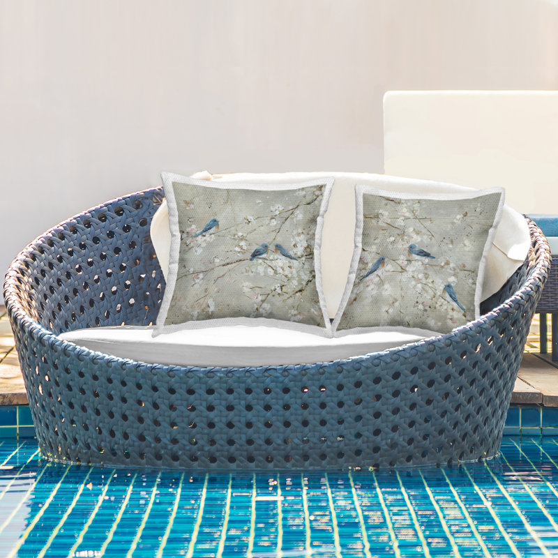 Floral Outdoor Throw Pillow