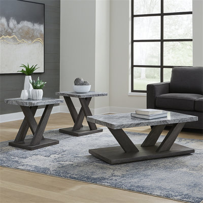 Celil 3 Piece Coffee Table Set by Wade Logan