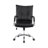 Abba 23.2''W Luxury Faux Leather Black Office Chair with Padded Arms-342761279