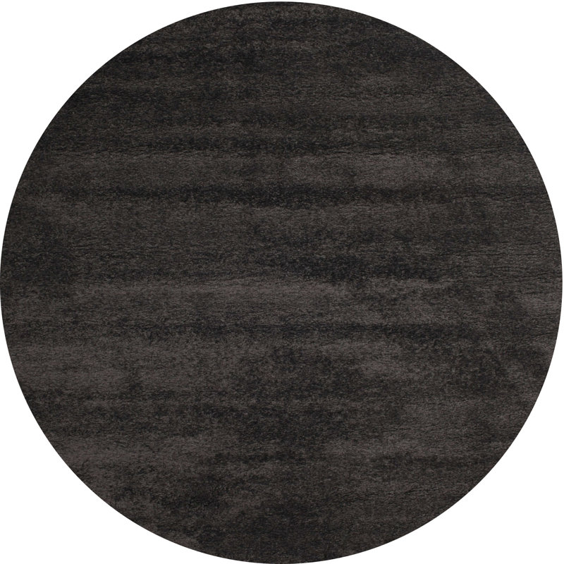 Tapis contemporain gris / noir Loeb, Rond 3 pi