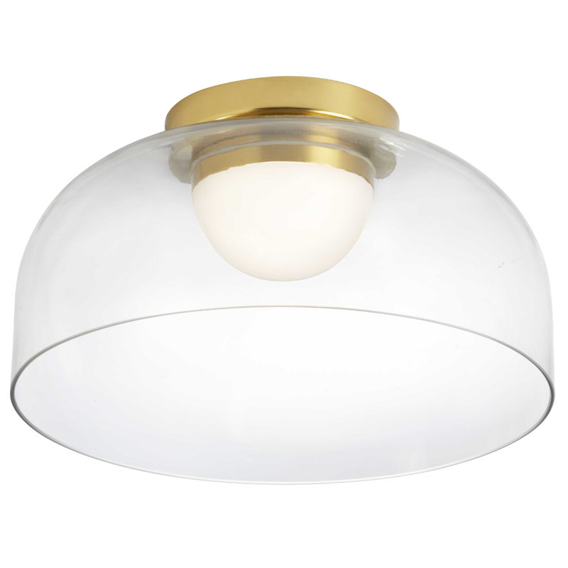 Kratman LED Flush Mount, Aged Brass