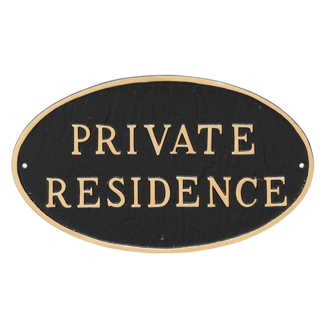 Bogie Private Residence Statement Garden Plaque Red Barrel Studio® 