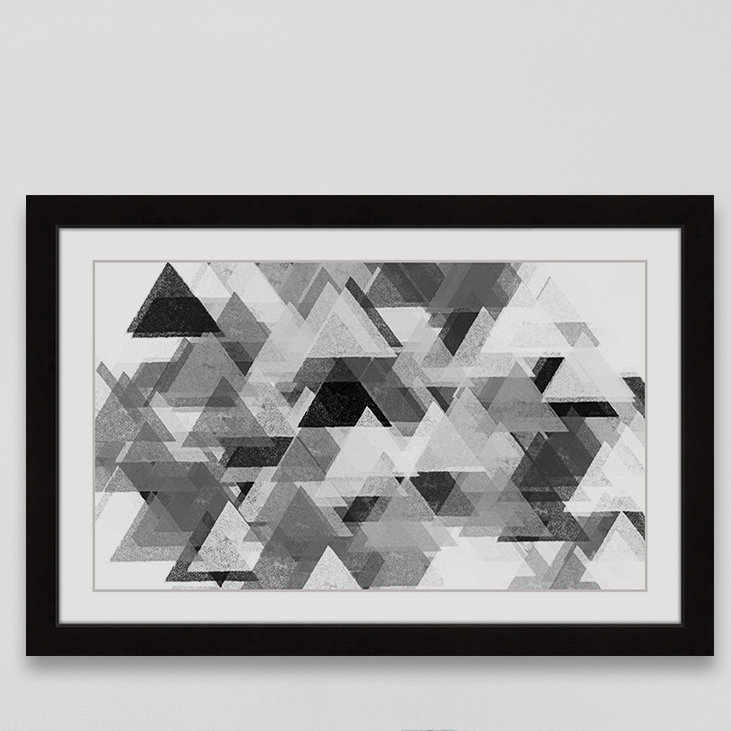 Émotion cachée-impression sur papier, H 12 po x l 18 po x P 1,5 po, Cadre noir