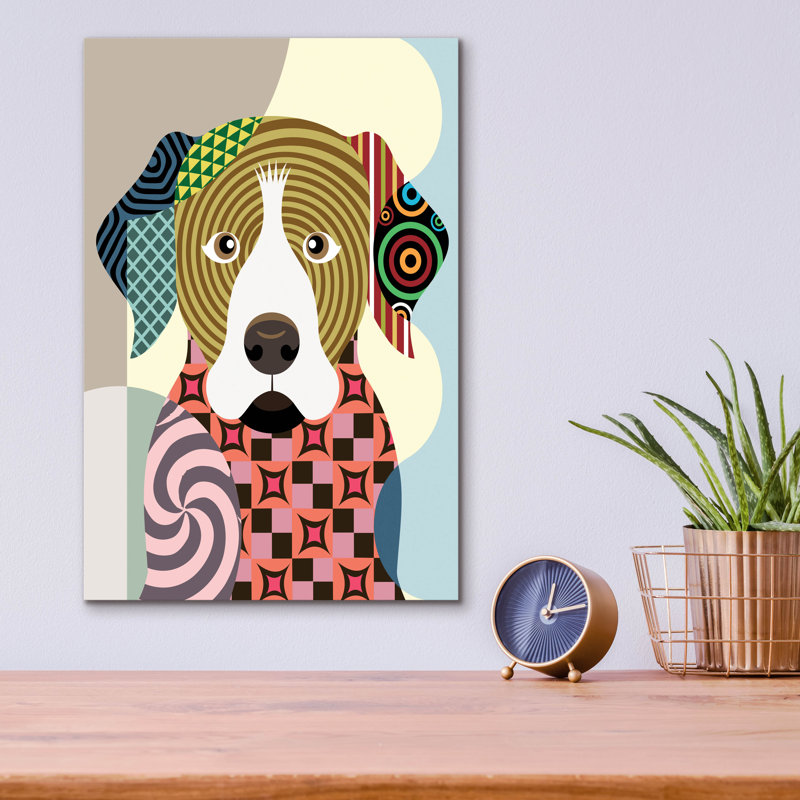 "Rottweiler" par Lanre Adefioyue, H 16 po x l 12 po x P 0,13 po