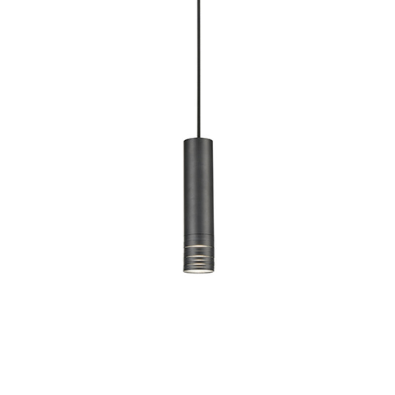 Milca 1 - Light Single Pendant, Black, 10.25" H x 2.375" W x 2.375" D