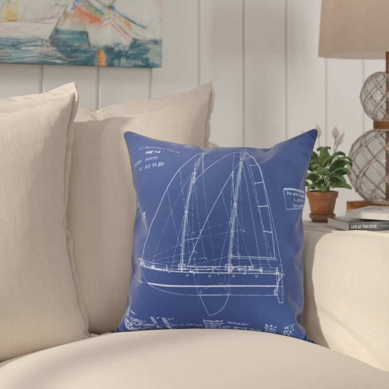 Housse de coussin d'extérieur carré Nantucket, 20 po x 20 po