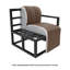 Chaise longue rembourrée en aluminium Rosalie