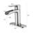 Waterfall Bathroom Faucet Single Handle Bathroom Sink Faucets 1 Or 3 Hole Solid Vanity Faucet With Deck Plate & Overflow Pop Up Drain Brushed Nickel-121292331