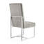 Chaise d'appoint de salle à manger rembourrée en acier inoxydable Element-36731272