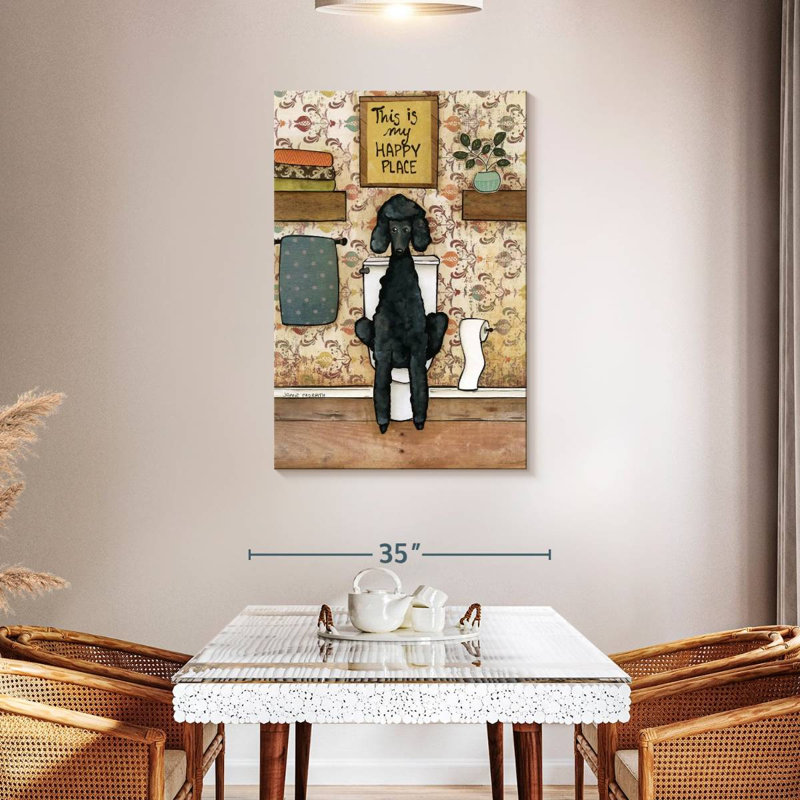 Brampt Happy Place Poodle, 45" H x 30" W
