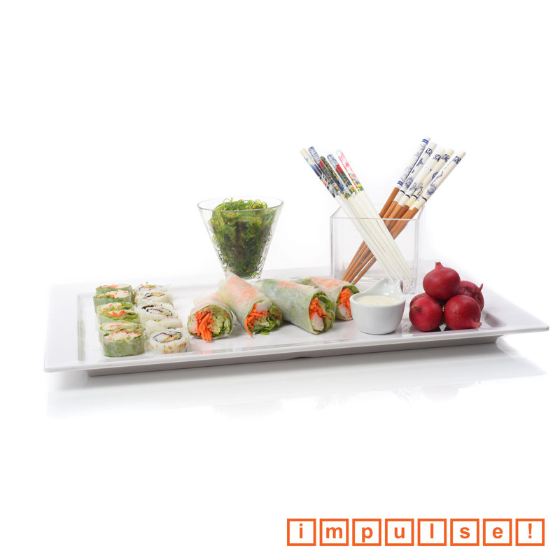 Plateau de service en mélamine Asteria, H 1 po x l 18 po x P 11 po