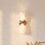 Applique murale 2 lumières Meridian en laiton naturel-2039797856
