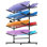 Support de rangement pour kayak robuste, capacité de 800 lb, support vertical pour 8 kayaks avec tablettes réglables, acier résistant à la rouille pour le garage / extérieur, crochets de planche à pagaie et protection pour équipement