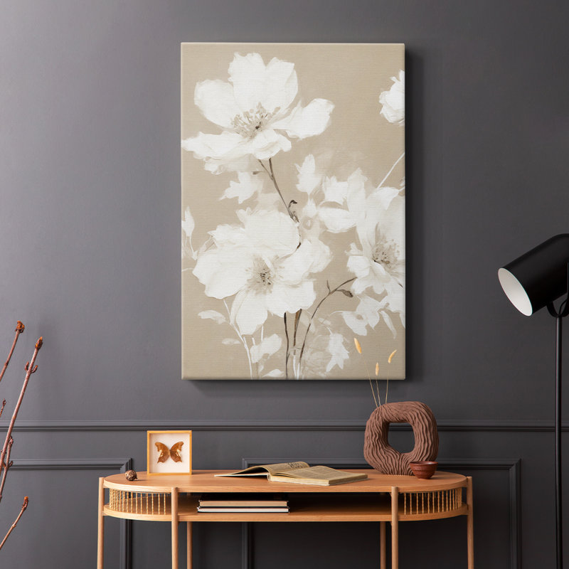 Imprimé floral rétro X III - galerie Cavas enveloppé, H 60 po x l 40 po