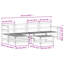  6 Piece Garden Sofa Set Solid Wood Douglas Fir