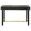 Table de maquillage noire à 2 tiroirs pour la chambre à coucher