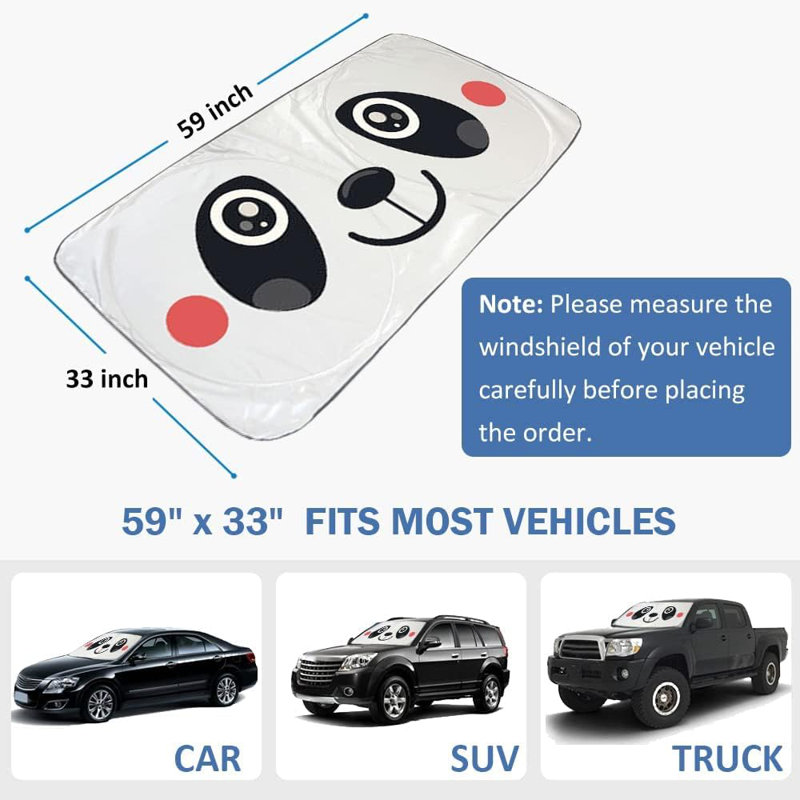 Panda Mildew Resistant Automobile Cover By Ayamaya