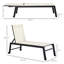 Méridienne d'extérieur, chaise longue avec dossier inclinable à 5 positions et 2 roulettes pour la piscine, la plage et la loi