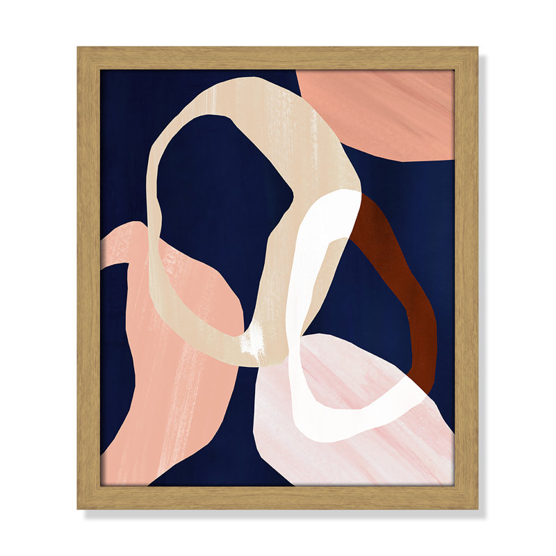 Loop II Print par Violets Print House, Grain de bois naturel, L 13 po x H 15 po, Impression encadrée