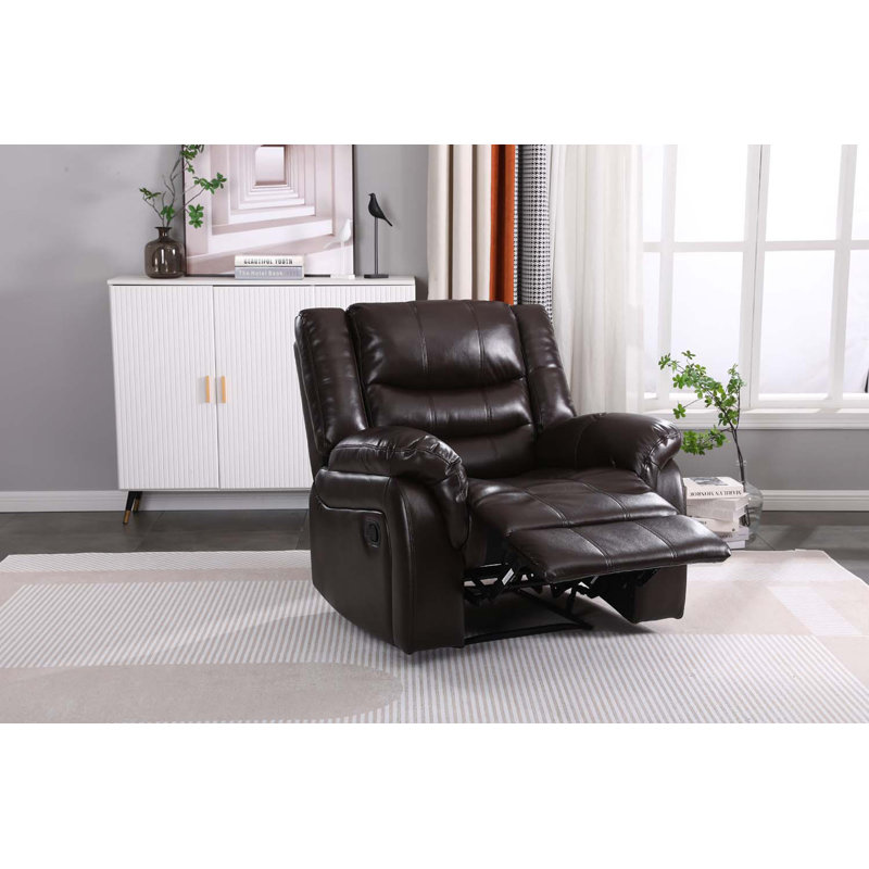 Rolnik 95cm Wide Standard Recliner, Brown Leather Match