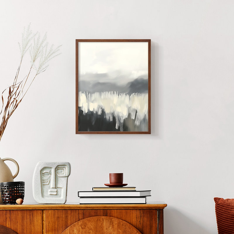 Série LX de LANDSCAPES - reproduction encadrée de qualité supérieure - prête à être accrochée - aucun clou requis, Noyer