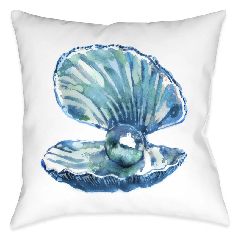 Coussin décoratif aquarelle Huître