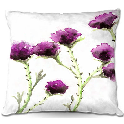 Floral Reversible Throw Pillow