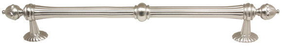 Ornate Appliance Pull, Satin Nickel, 12"