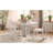 Rustic 5-Piece Extendable Dining Table Set Round Trestle Table and 4 Cross Back Dining Chairs for Kitchen, Dining Room, Gray