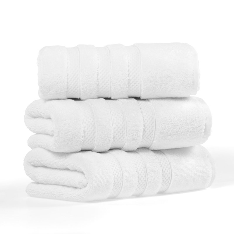 Luxueuse serviette de toilette 100% coton, 11,8 po x 19,7 po | 700 g / m² pour une absorbance et une douceur exceptionnelles | Lavable à la machine, cycle délicat | Parfait pour le spa, la salle de bain et l'utilisation quotidienne, couleur blanche élégante
