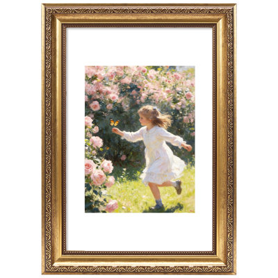 Vintage 8.5x12 Picture Frame with 6x8 Mat, Elegant Retro 8.5 by 12 Photo Frame for Wall or Tabletop Display, 1 Pack