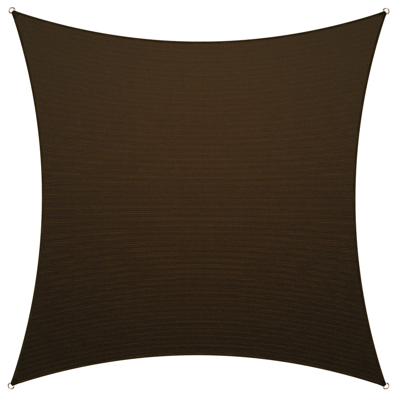 Voile d'ombrage carré Amgo 200 g / m², blocage UV 95%, 12 ft. x 12 ft, Brun