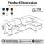Canapé modulaire 118,12 po avec repose-pieds modulaire moderne 118,12 po, sans assemblage requis, noir-132143643
