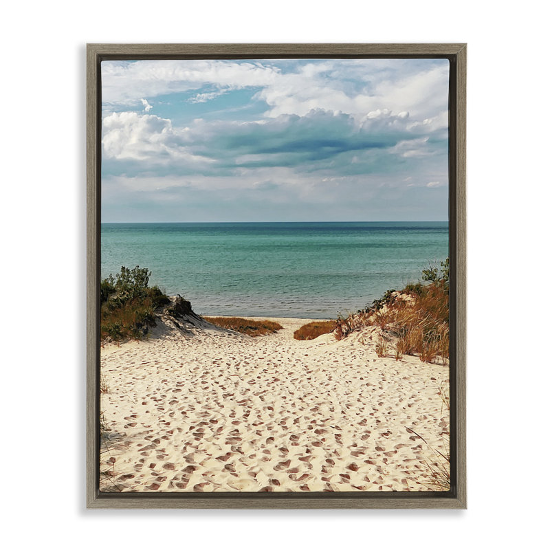 Cadre flottant sur une large plage d'été, design par Marcus Prime, Cadre flottant orme Montalcino, H 31 po x l 25 po