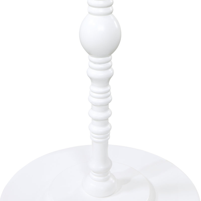 Daneysha Spindle End Table, White