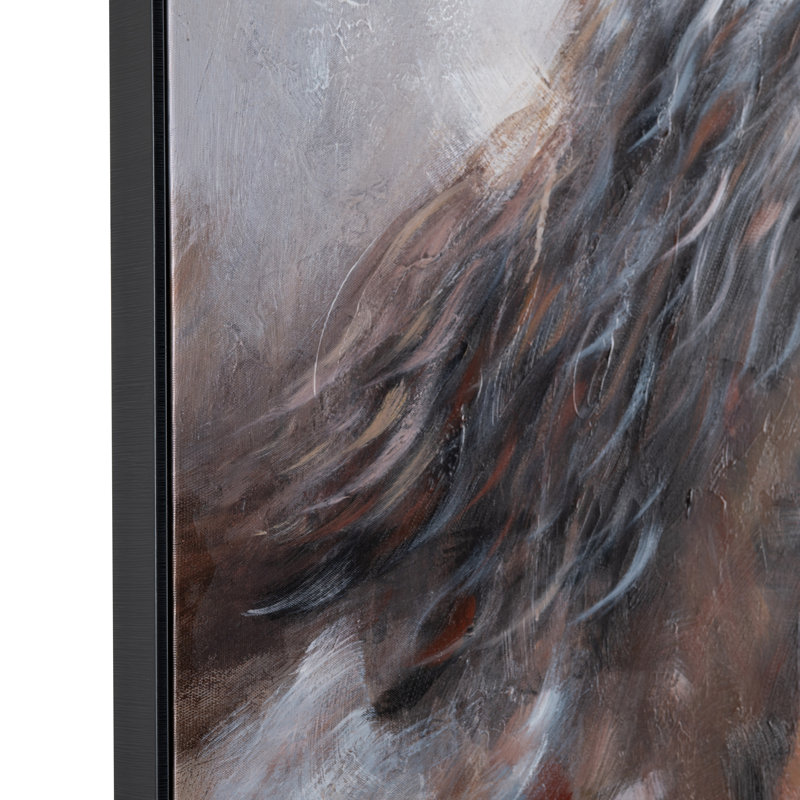 Rustic Horse Framed Canvas Wall Art